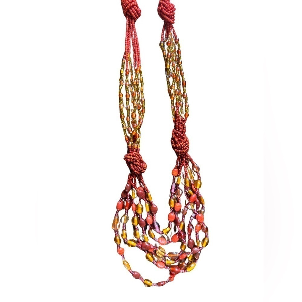 17 Inch Bead Necklace (Like New - Great Condition) ❤️💛🧡 - Picture 1 of 9